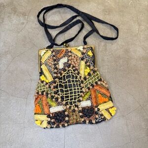 Vintage Textile Art Hand/Shoulder Bag